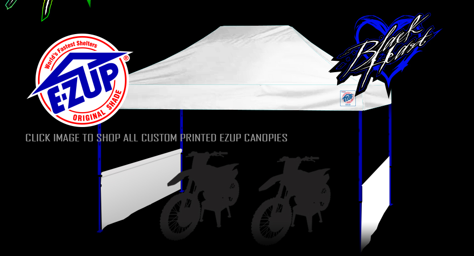 Black Heart MX Custom Printed EZ-UP Canopies