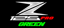 Green Kawasaki Z125 Graphics